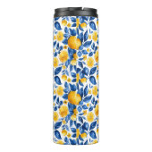 Citroenpatroon Tropische Fruit Gepersonaliseerde N Thermosbeker (Achterkant)