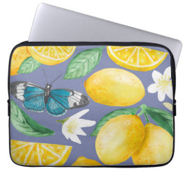 citroenpatroon waterverf laptop sleeve