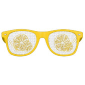 Citroenpers wit retro zonnebril (Voorkant)