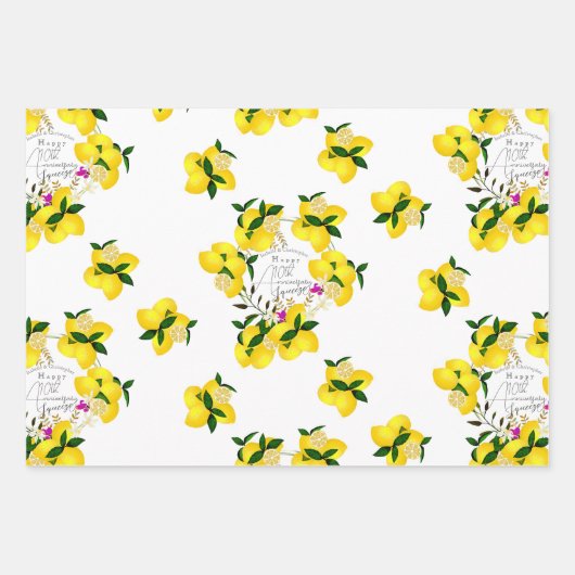 Citroenpers Witte Verpakkende Document Bladen Inpakpapier Vel (Voorkant)