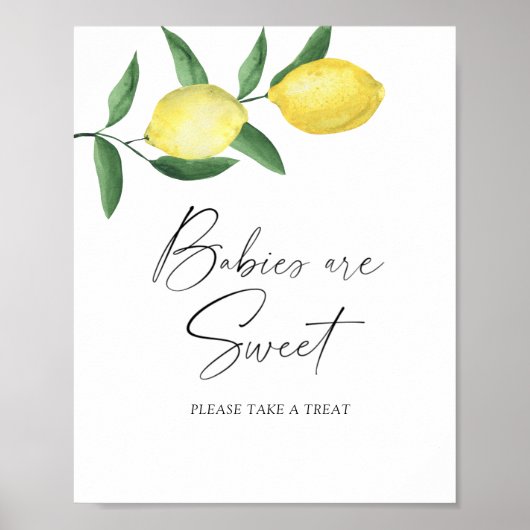 Citroenposter - baby's zijn lief poster (Voorkant)