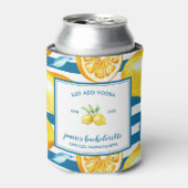 Citroenprint | Citrus Bachelorette gepersonaliseer Blikjeskoeler (Blikje Voorkant)