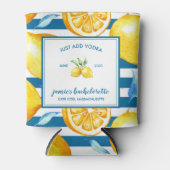 Citroenprint | Citrus Bachelorette gepersonaliseer Blikjeskoeler (Voorkant)