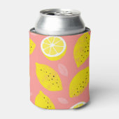 Citroenprint, helder naadloos zomerpatroon. blikjeskoeler (Blikje Voorkant)