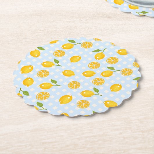 Citroenprint Papier Onderzetter (Gekanteld)