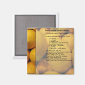 Citroenpudding-cake recept magneet (Voorkant / Achterkant)