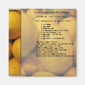 Citroenpudding-cake recept magneet (Voorkant)