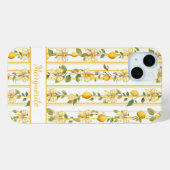 Citroenranken Met Kokette Strikken En Monogram Case-Mate iPhone Case (Achterkant (horizontaal))