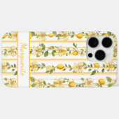 Citroenranken Met Kokette Strikken En Monogram Case-Mate iPhone Case (Achterkant (horizontaal))
