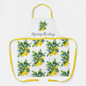 Citroens Waterverf Geel Citrus Schort (Voorkant)