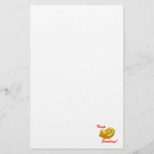 Citroensamenstelling Blijf glimlachen! Briefpapier (Voorkant)