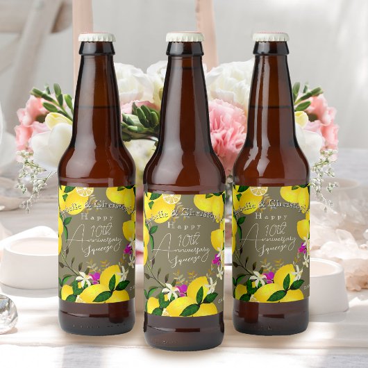 Citroensap bier etiket