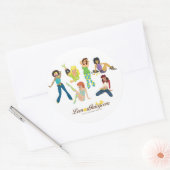 Citroensap Gals Ronde Sticker (Envelop)