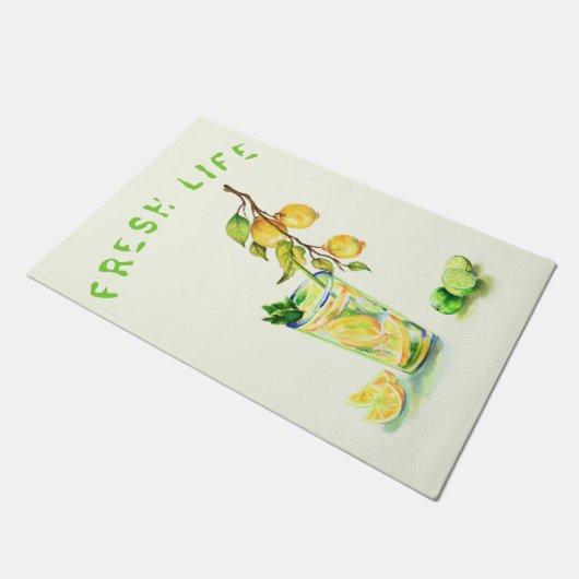 Citroensap Koele Drink Party Deurmat - Aangepaste  (Schuin)