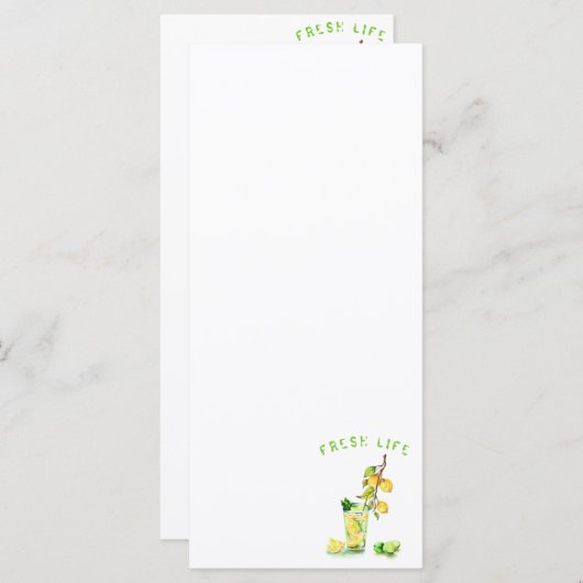 Citroensap Koele Drink Zomerfeest Menu (Voorkant / Achterkant)