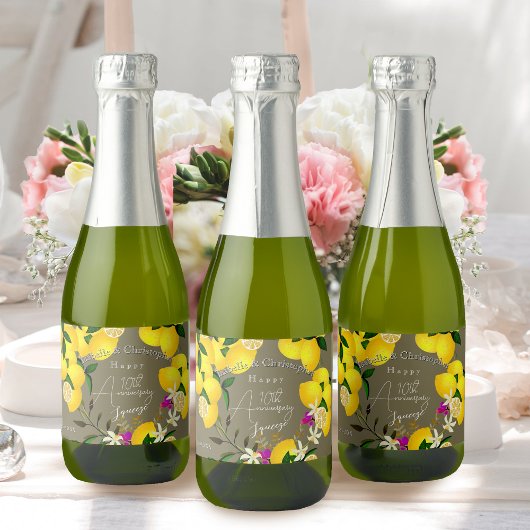Citroensap Sparkling Wijnetiket