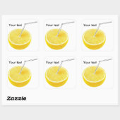 Citroensap Vierkante Sticker (Vel)