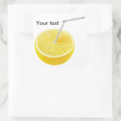 Citroensap Vierkante Sticker (Tas)