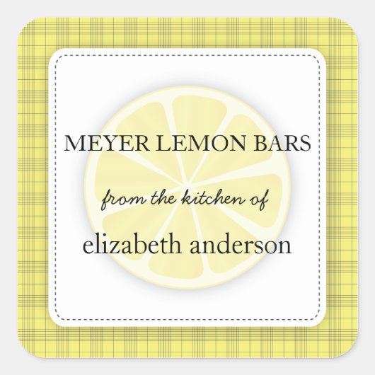 Citroenschijfje geel Plaid Uit de keuken van Label (Voorkant)