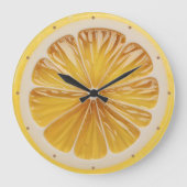 Citroenschijfje Sappig Fruit Grote Klok (Voorkant)