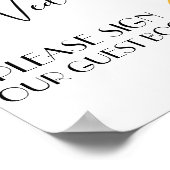 Citroenschijfjes en bladeren gast boek bord poster (Hoek)