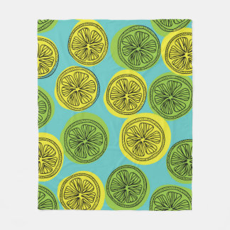 Citroenschijfjes  illustratie. fleece deken