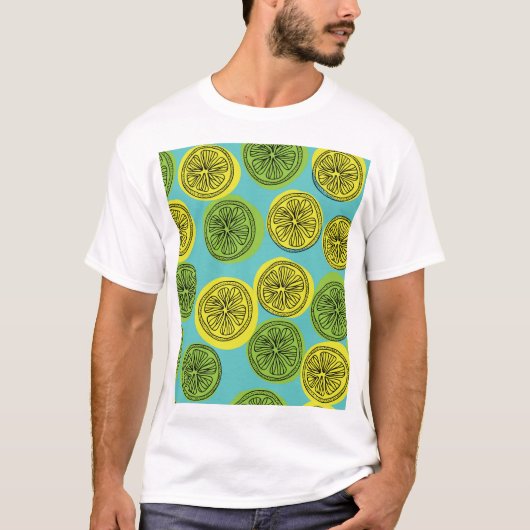 Citroenschijfjes  illustratie. t-shirt (Voorkant)