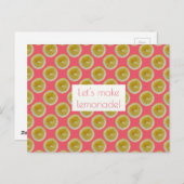 Citroenschijfjes Laten we limonade maken Briefkaart (Voorkant / Achterkant)