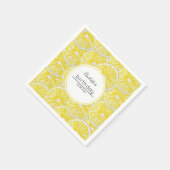 Citroenschijfjes Waterverf Kunstpatroon Servet (Hoek)