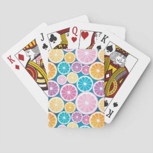 Citroenschijfjespatroon Pokerkaarten