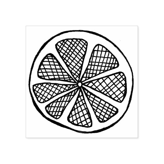 Citroenschijfstempel Rubberstempel (Afrduk)