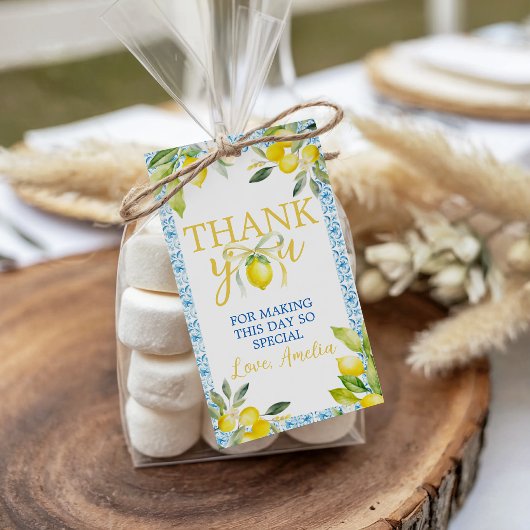 Citroenschil verjaardagsfeest cadeautaggen cadeaulabel