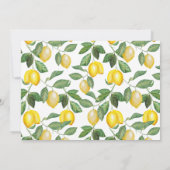 Citroenseizoen bruiloft viering | kaart (Achterkant)