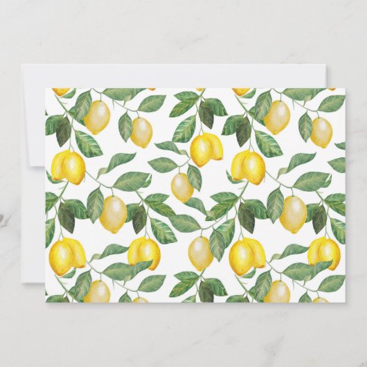Citroenseizoen bruiloft viering | kaart (Achterkant)