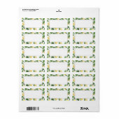 Citroenseizoen bruiloft viering | Leeg adres Etiket (Full Sheet)