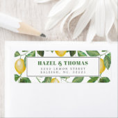 Citroenseizoen bruiloft viering | Retouradres Etiket (Insitu)