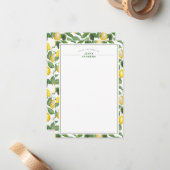 citroenseizoen | Bureaucorrespondentie Notitiekaartje (Voorkant / Achterkant in situ)