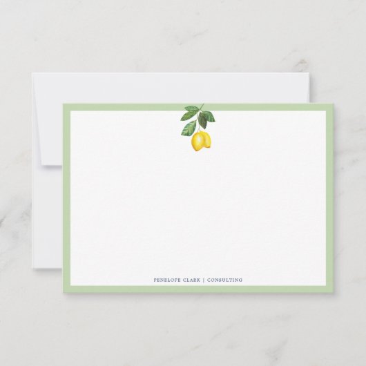 citroenseizoen | Citroenboom Notitiekaartje (Voorkant)