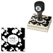 Citroensilhouet Save the Date Trouw Initiaal Rubberstempel (Gestempeld)