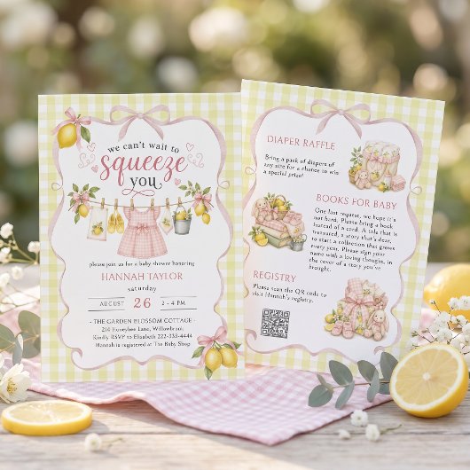 Citroensnoer Baby Shower Kaart