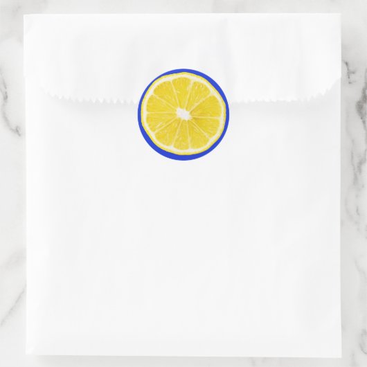 citroensplak ronde sticker (Tas)