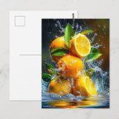 Citroensplash Briefkaart (Voorkant / Achterkant)