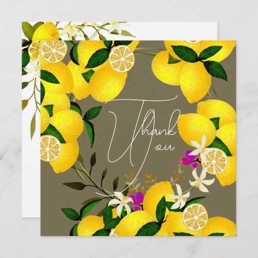 Citroensqueeze-jubileum  bedankkaart (Voorkant / Achterkant)