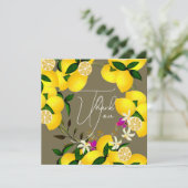 Citroensqueeze-jubileum  bedankkaart (Staand voorkant)