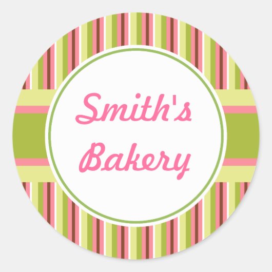 Citroensuiker strepen Sticker (Voorkant)