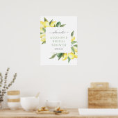 Citroensymbool Welkom Bruidsdouche Bord Poster (Keuken)