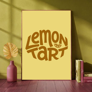 Citroentaart Bakkerij Typografische Kunst Keuken C Poster
