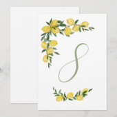 Citroentafel nummer acht kaart (Voorkant / Achterkant)