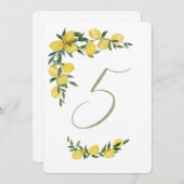 Citroentafel nummer vijf kaart (Voorkant / Achterkant)