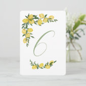 Citroentafel nummer zes kaart (Staand voorkant)